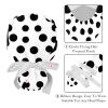 2-Pc,Nurse Scrub Caps,Scrub Hats with Buttons and Cotton Sweatband,Black White Polka Dot view 4