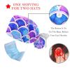 2-Pc,Scrub Hats Women Bouffant Hats,Work Hat with Buttons and Cotton Sweatband,Bright Scales Shapes Abstract view 3