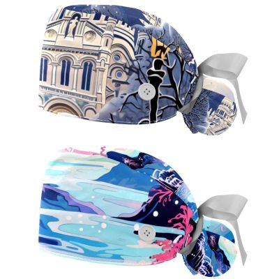 2-Pc,Gourd-Shaped Working Cap,Fisherman Hat with Buttons and Cotton Sweatband,Architecture City Winter Paris