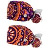 2-Pc,Gourd-Shaped Working Cap,Fisherman Hat with Buttons and Cotton Sweatband,Art Pattern Flower Mandala view 1