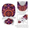2-Pc,Gourd-Shaped Working Cap,Fisherman Hat with Buttons and Cotton Sweatband,Art Pattern Flower Mandala view 4