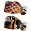 2-Pc,Gourd-Shaped Working Cap,Fisherman Hat with Buttons and Cotton Sweatband,Classic Animal Art Illustration view 1
