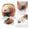 2-Pc,Gourd-Shaped Working Cap,Fisherman Hat with Buttons and Cotton Sweatband,Classic Animal Art Illustration view 4