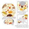 2-Pc,Gourd-Shaped Working Cap,Fisherman Hat with Buttons and Cotton Sweatband,Autumn Animals view 4