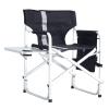bytnghy Folding Outdoor Table and Chairs Set of 4 with Side Table and Storage Pockets, Outdoor Camping, Picnics, Beach, Backyard, BBQ, Party, Patio, Black Gray view 3