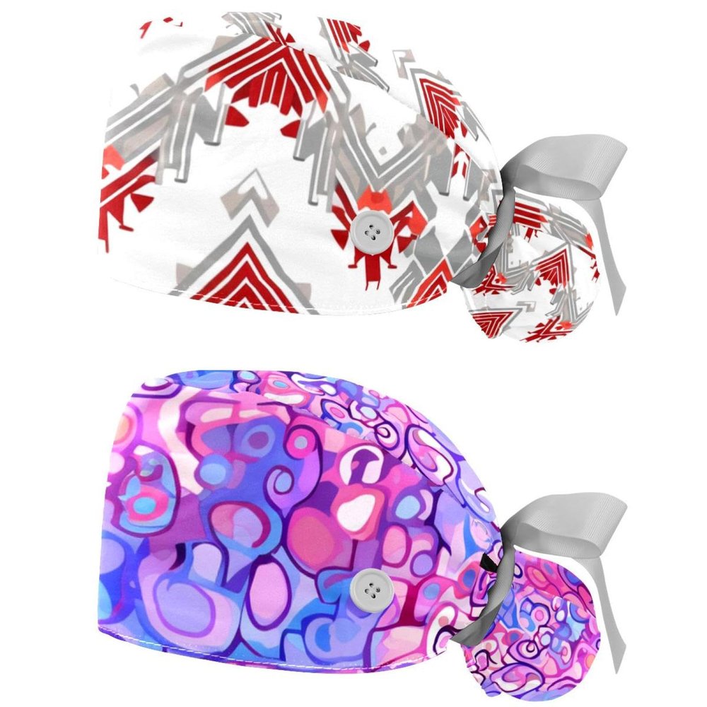 2-Pc,Gourd-Shaped Working Cap,Fisherman Hat with Buttons and Cotton Sweatband,Bowling Ball Sport Graphic