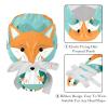 2-Pc,Gourd-Shaped Working Cap,Fisherman Hat with Buttons and Cotton Sweatband,Animal Cute Fox Family view 4