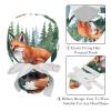 2-Pc,Gourd-Shaped Working Cap,Fisherman Hat with Buttons and Cotton Sweatband,Forest Cartoon Fox view 4