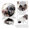 2-Pc,Nurse Scrub Caps,Scrub Hats with Buttons and Cotton Sweatband,Black and Gray Puppies view 4
