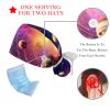 2-Pc,Nurse Scrub Caps,Scrub Hats with Buttons and Cotton Sweatband,Bright Planets of Solar System view 3