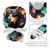 2-Pc,Gourd-Shaped Working Cap,Fisherman Hat with Buttons and Cotton Sweatband,Colorful Dachshund Animal Dog Illustration view 4