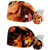 2-Pc,Gourd-Shaped Working Cap,Fisherman Hat with Buttons and Cotton Sweatband,Forest Animal Owl view 1