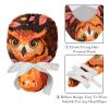2-Pc,Gourd-Shaped Working Cap,Fisherman Hat with Buttons and Cotton Sweatband,Forest Animal Owl view 4