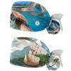 2-Pc,Nurse Scrub Caps,Scrub Hats with Buttons and Cotton Sweatband,Animal Sea Turtle Swimming Pattern view 1