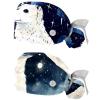 2-Pc,Nurse Scrub Caps,Scrub Hats with Buttons and Cotton Sweatband,Animal Polar Bear Starry Art Pattern view 1