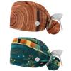 2-Pc,Gourd-Shaped Working Cap,Fisherman Hat with Buttons and Cotton Sweatband,Plant Annual Rings Pattern view 1