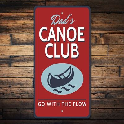 NineFit Basics Canoe Club Sign, Sign, Canoe Club Decor, Canoe Gift, Canoeing Gift, Canoe Lover, Lake House Decor, Canoe Gift Idea - Size: 8 x 12 Inches