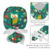 2-Pc,Gourd-Shaped Working Cap,Fisherman Hat with Buttons and Cotton Sweatband,Cartoon Eagle Fruit Tree Owl view 4