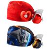 2-Pc,Gourd-Shaped Working Cap,Fisherman Hat with Buttons and Cotton Sweatband,Big Red Heart view 1