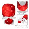 2-Pc,Gourd-Shaped Working Cap,Fisherman Hat with Buttons and Cotton Sweatband,Big Red Heart view 4