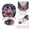 2-Pc,Nurse Scrub Caps,Scrub Hats with Buttons and Cotton Sweatband,Colorful Ethnic Printed Flower view 4