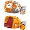 2-Pc,Gourd-Shaped Working Cap,Fisherman Hat with Buttons and Cotton Sweatband,Art Flower Blossom Retro view 1