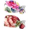 2-Pc,Gourd-Shaped Working Cap,Fisherman Hat with Buttons and Cotton Sweatband,Floral Roses Bird Butterfly view 1
