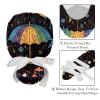 2-Pc,Gourd-Shaped Working Cap,Fisherman Hat with Buttons and Cotton Sweatband,Abstract Art Umbrella Pattern view 4