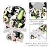 2-Pc,Nurse Scrub Caps,Scrub Hats with Buttons and Cotton Sweatband,Yin Yang Avocado Egg Rose view 4