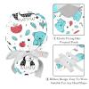 2-Pc,Gourd-Shaped Working Cap,Fisherman Hat with Buttons and Cotton Sweatband,Animal Tiger Koala Hand Drawing view 4