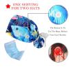 2-Pc,Gourd-Shaped Working Cap,Fisherman Hat with Buttons and Cotton Sweatband,Dolphins Fish Ocean Coral view 3