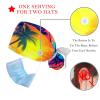 2-Pc,Gourd-Shaped Working Cap,Fisherman Hat with Buttons and Cotton Sweatband,Colorful Tropical Tree Sunset view 3