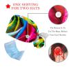 2-Pc,Nurse Scrub Caps,Scrub Hats with Buttons and Cotton Sweatband,Flowers and Butterflies Garden view 3