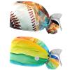 2-Pc,Gourd-Shaped Working Cap,Fisherman Hat with Buttons and Cotton Sweatband,Baseball in Fire and Water view 1