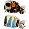 2-Pc,Gourd-Shaped Working Cap,Fisherman Hat with Buttons and Cotton Sweatband,Floral Suagr Skull view 1
