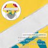 2-Pc,Nurse Scrub Caps,Scrub Hats with Buttons and Cotton Sweatband,Colored Paws Yellow Background view 2
