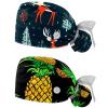 YTYVAGT 2-Pc,Gourd-Shaped Working Cap,Fisherman Hat with Buttons and Cotton Sweatband,Christmas Forest view 1
