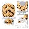 2-Pc,Nurse Scrub Caps,Scrub Hats with Buttons and Cotton Sweatband,Cute Animal Dog Paw Pattern view 4