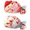2-Pc,Gourd-Shaped Working Cap,Fisherman Hat with Buttons and Cotton Sweatband,Valentines Day Love Heart view 1