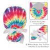 2-Pc,Nurse Scrub Caps,Scrub Hats with Buttons and Cotton Sweatband,Bright Watercolor Tie Dye view 4