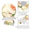 2-Pc,Nurse Scrub Caps,Scrub Hats with Buttons and Cotton Sweatband,Bird Flower Japanese Print view 4