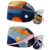 2-Pc,Gourd-Shaped Working Cap,Fisherman Hat with Buttons and Cotton Sweatband,Art Abstract Painting view 1