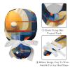 2-Pc,Gourd-Shaped Working Cap,Fisherman Hat with Buttons and Cotton Sweatband,Art Abstract Painting view 4