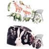 2-Pc,Gourd-Shaped Working Cap,Fisherman Hat with Buttons and Cotton Sweatband,Elephant Abstract Animal Pattern view 1