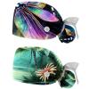 2-Pc,Gourd-Shaped Working Cap,Fisherman Hat with Buttons and Cotton Sweatband,Colorful Animal Plant Flower Illustration view 1