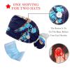2-Pc,Nurse Scrub Caps,Scrub Hats with Buttons and Cotton Sweatband,Universe Plant Cartoon Travel view 3