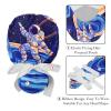 2-Pc,Nurse Scrub Caps,Scrub Hats with Buttons and Cotton Sweatband,Universe Plant Cartoon Travel view 4
