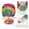2-Pc,Gourd-Shaped Working Cap,Fisherman Hat with Buttons and Cotton Sweatband,Colorful Tie Dye Rainbow view 4