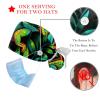 2-Pc,Nurse Scrub Caps,Scrub Hats with Buttons and Cotton Sweatband,Chameleon Tropical Leaves view 3