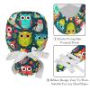 2-Pc,Gourd-Shaped Working Cap,Fisherman Hat with Buttons and Cotton Sweatband,Cartoon Bird and Owl view 4